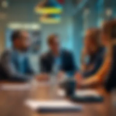 Successful business meeting highlighting collaboration