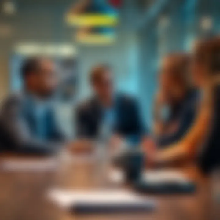 Successful business meeting highlighting collaboration