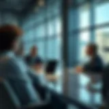 A strategic meeting in a modern office environment