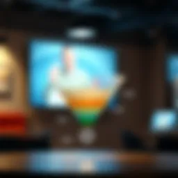 Diagram illustrating the stages of a click funnel