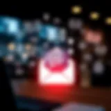 Illustration of email deliverability concept with digital elements