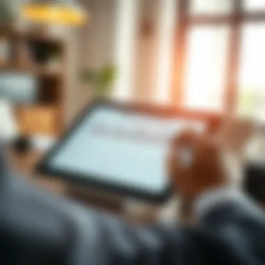 Crafting a Sales Strategy A strategic sales plan on a digital tablet