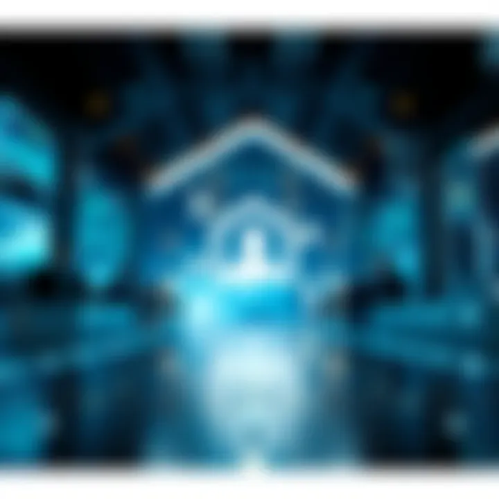 Futuristic concept artwork depicting the evolution of CRM in finance