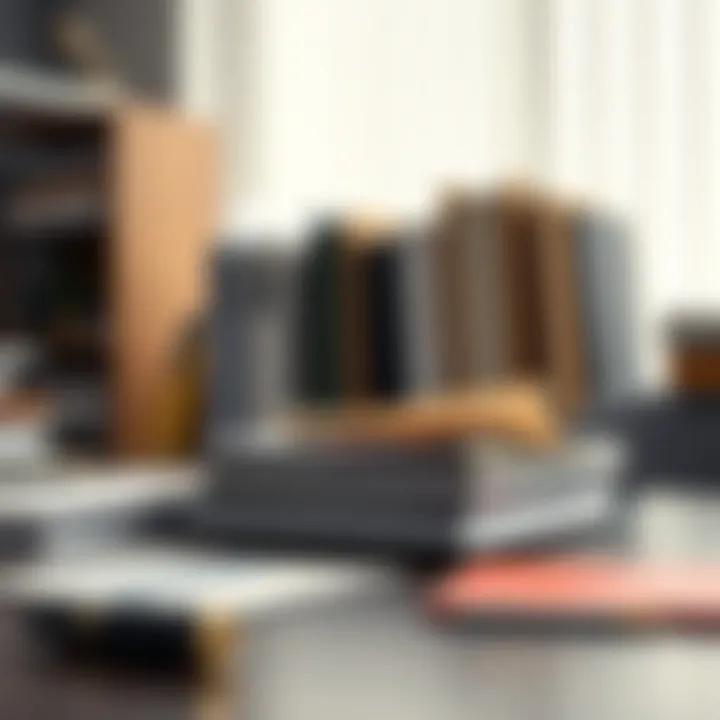 Illustration depicting various business records