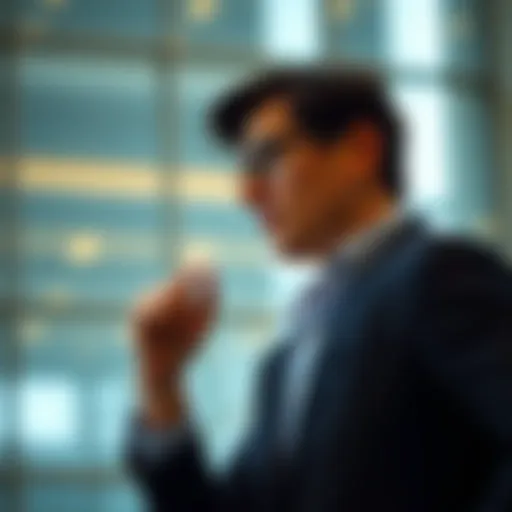 A thoughtful manager contemplating a decision